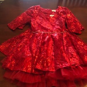 Knit works red holiday dress